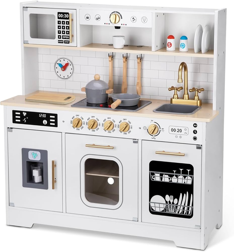Kids Play Kitchen Set, Kitchen Set for Kids with Plenty of Play Features, Sink, Oven, Stove, Dish... | Amazon (US)
