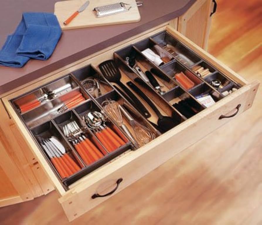 Blum Orgaline For Wood Drawers With Lengths 19 1/4" To 20" Cutlery Kit 11 3/16" W Stainless Steel | Amazon (US)