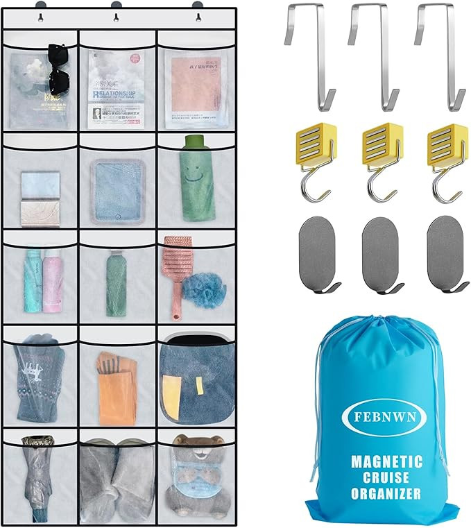 Magnetic Cruise Door Organizer,15 Large Durable Pockets，Upgrade Over The Door Organizer For Cru... | Amazon (US)