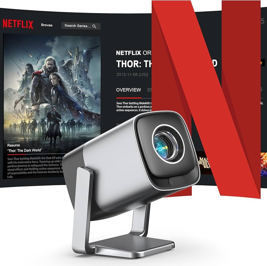 [Official Netflix & Real-time Focus] Mini Projector with WiFi and Bluetooth, XuanPad 1800 ANSI Sm... | Amazon (US)