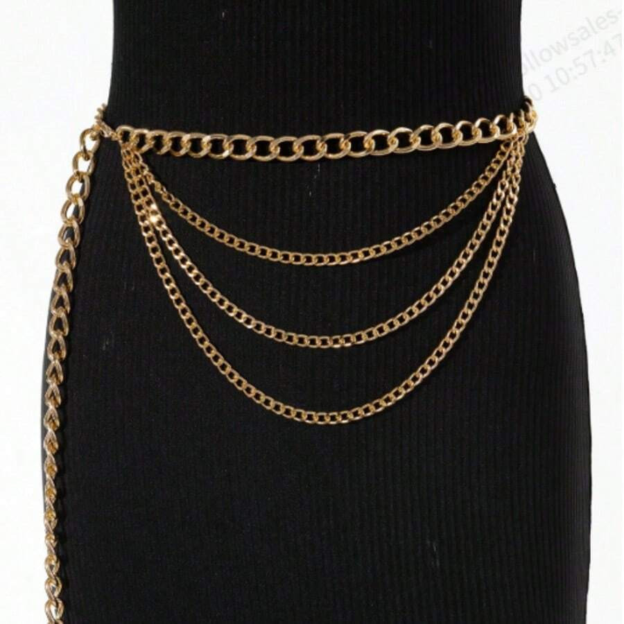 A Free - Spirited Metal Belt For Summer Summer School Fall, Autumn, Halloween | SHEIN