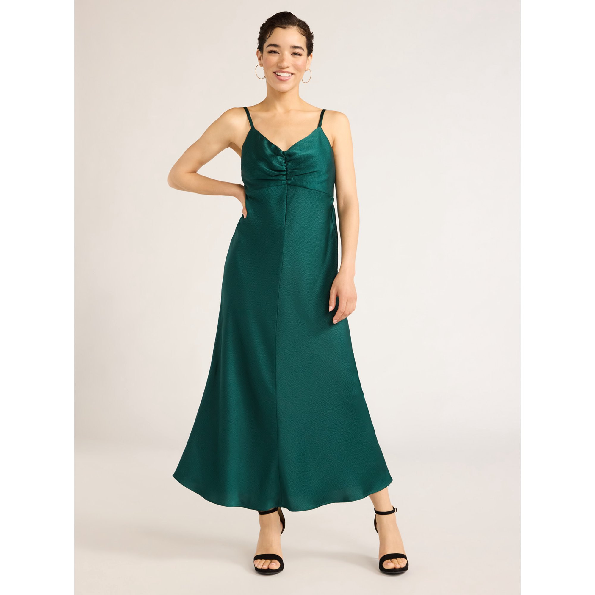 Sofia Jeans Women's Bias Cut Midi Dress, Above Ankle Length, Sizes XS-XXL - Walmart.com | Walmart (US)