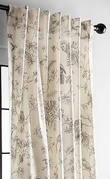 Maison d' Hermine Curtains 100% Cotton (50"x108") One Panel Easy Hanging with a Rod Pocket & Loop... | Amazon (US)