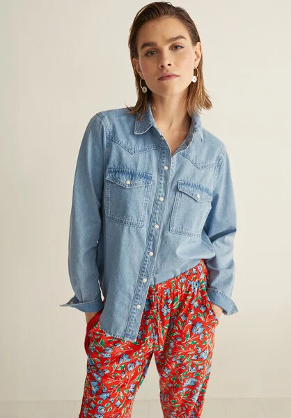Dina Denim Shirt | Hush Homewear (UK)