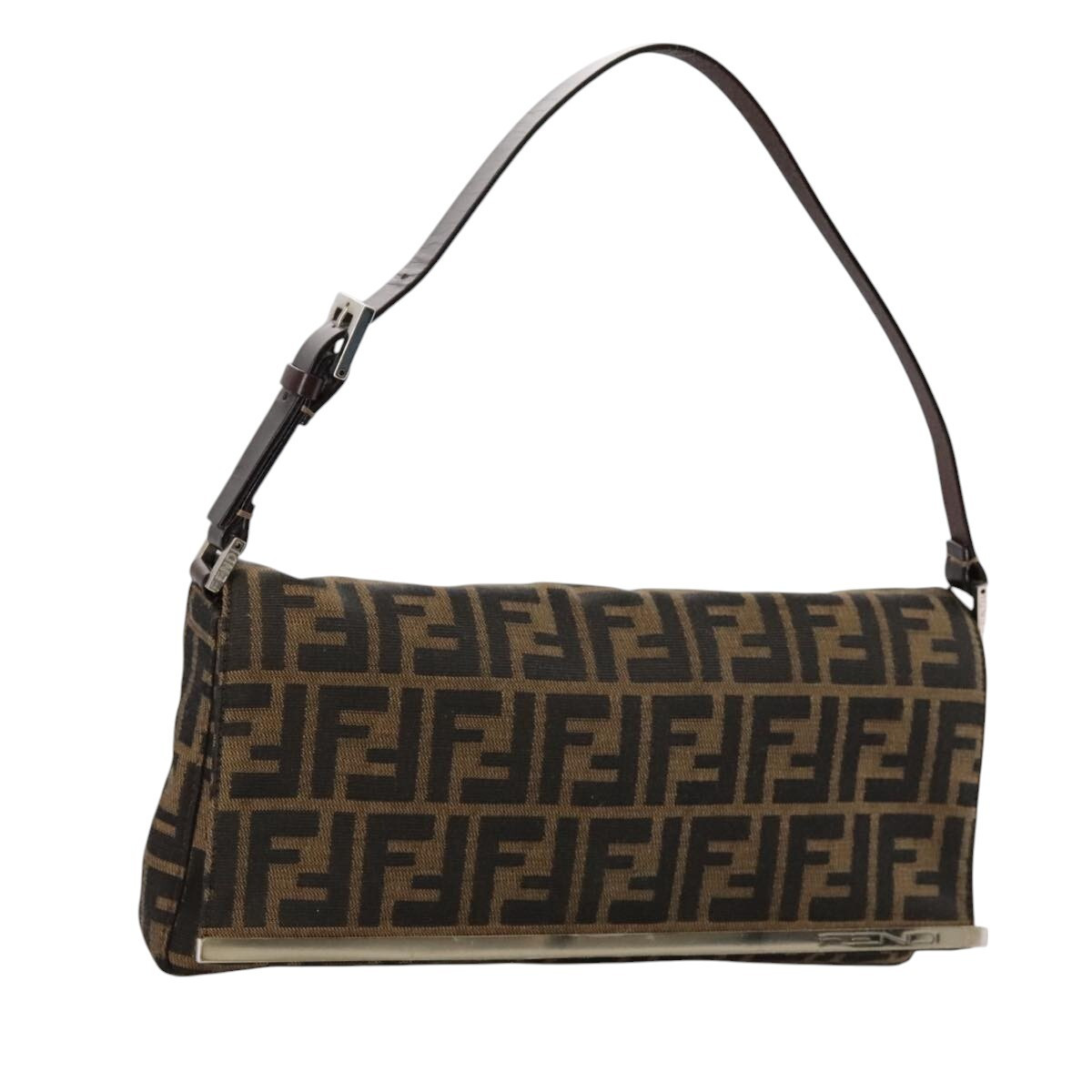 FENDI Zucca Canvas Hand Bag Brown Black Auth yk16512  | eBay | eBay US