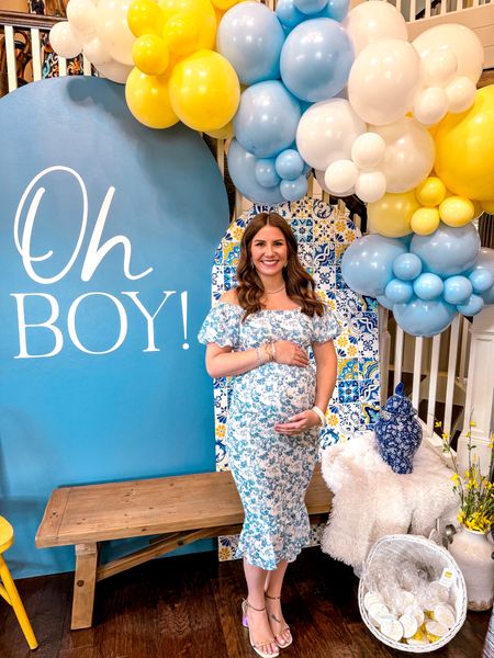 Boy baby shower dress 🩵🤍 sized up to a medium and it fit perfect at 32 weeks!

Also added some other boy baby shower ideas!

#LTKstyletip #LTKbaby #LTKbump