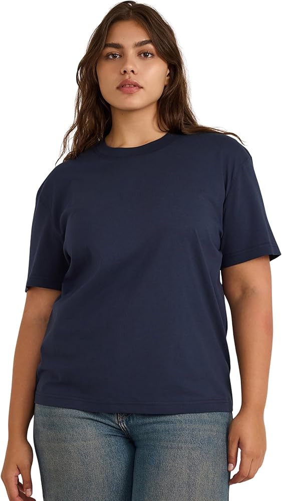 Organic Basics Women's True Heavy Cotton Boxy Short Sleeve Tee Shirt | Amazon (US)