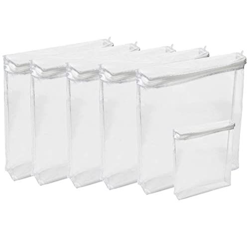 Houseables Plastic Storage Bags, Zipper Case, Clear, 18" x 15", 5 Pack, Vinyl, Moth Proof, for Blank | Amazon (US)