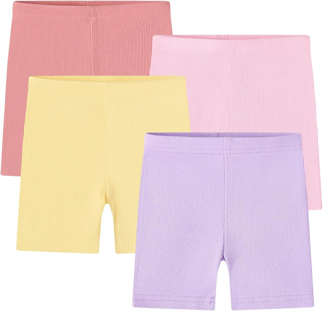 Bafeicao Toddler Organic Cotton Cartwheel Shorts Biker Lightweight Tights Under Dress Girls Dance... | Amazon (US)