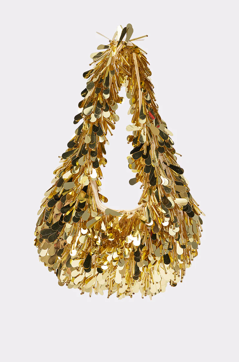 THE NOSTALGIA SEQUIN PURSE IN GOLD | AKIRA