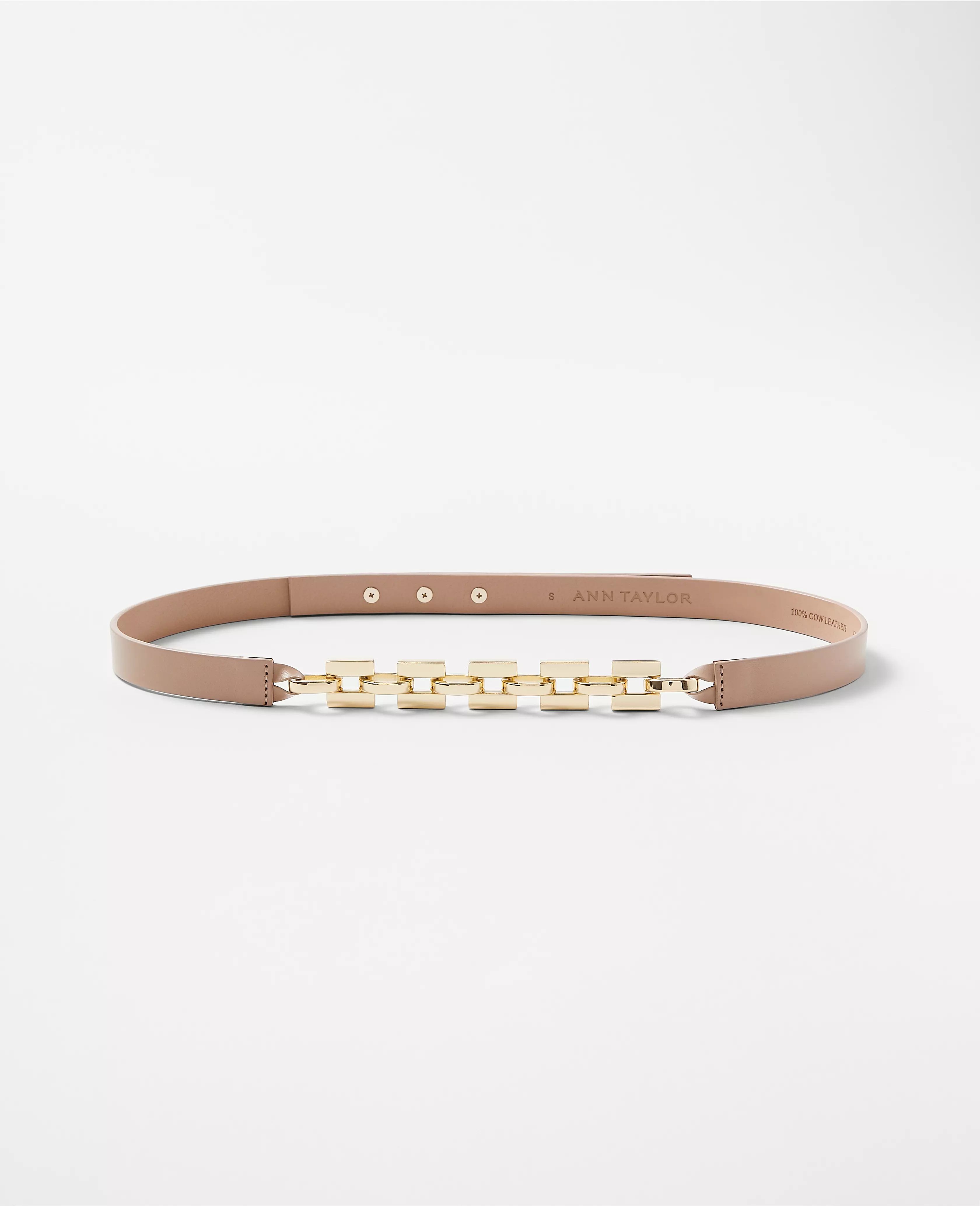 Chain Leather Belt | Ann Taylor (US)