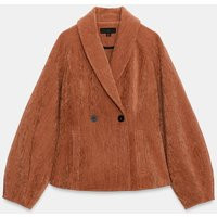 Zara - Fitted Double-Breasted Jacket - Burnt Orange - S - Woman | Zara Canada