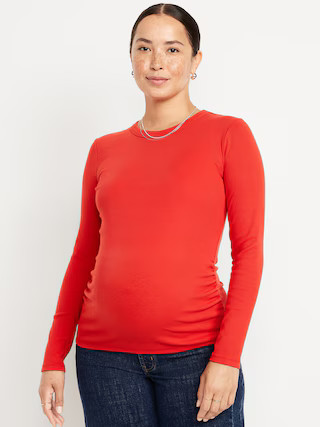 Maternity Snug Crew-Neck T-Shirt | Old Navy (US)