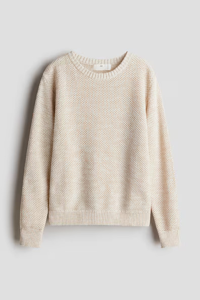 H & M - Texture-knit jumper - Beige | H&M (UK, MY, IN, SG, PH, TW, HK)