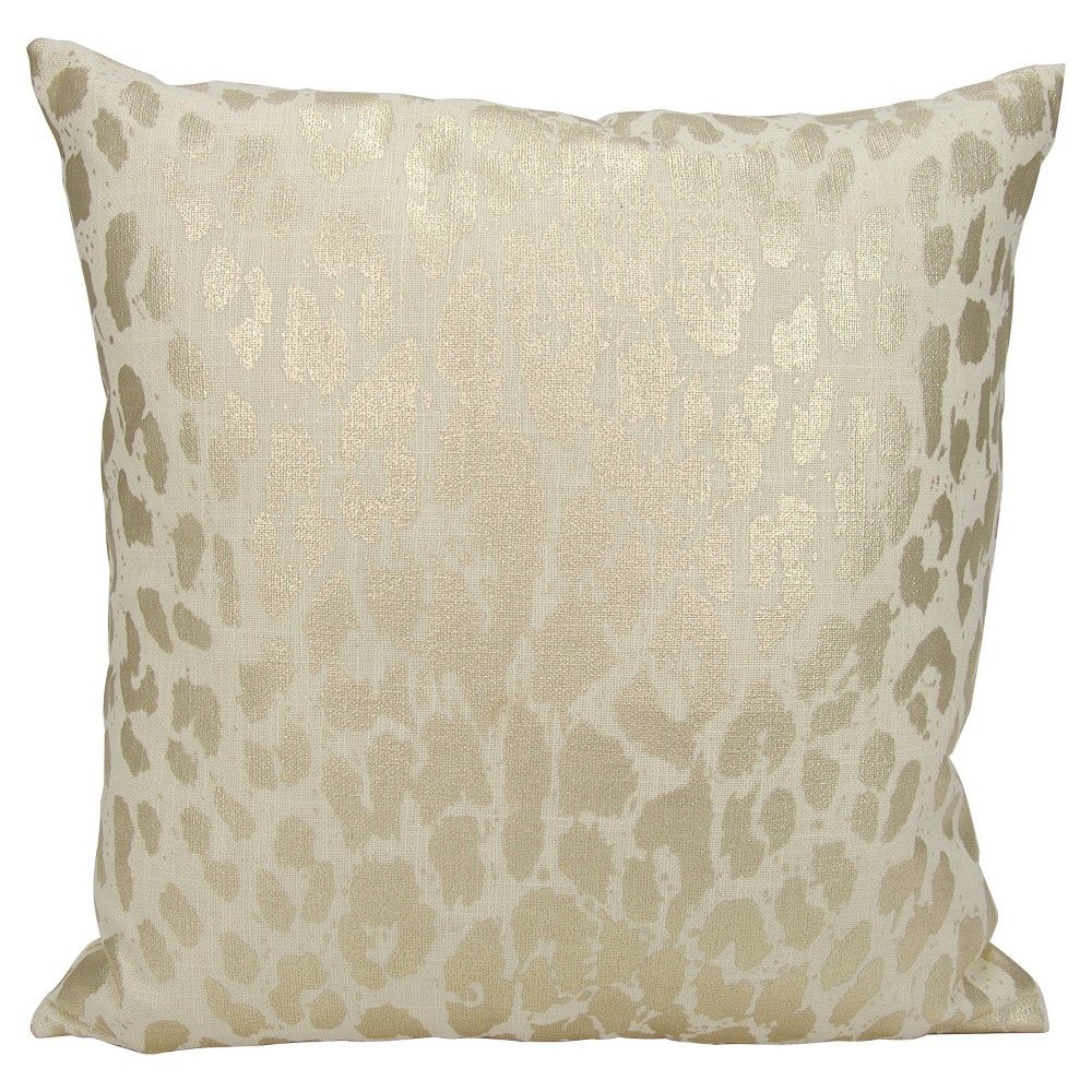 Gold Metallic Leopard Throw Pillow (18""x18"") - Nourison | Target