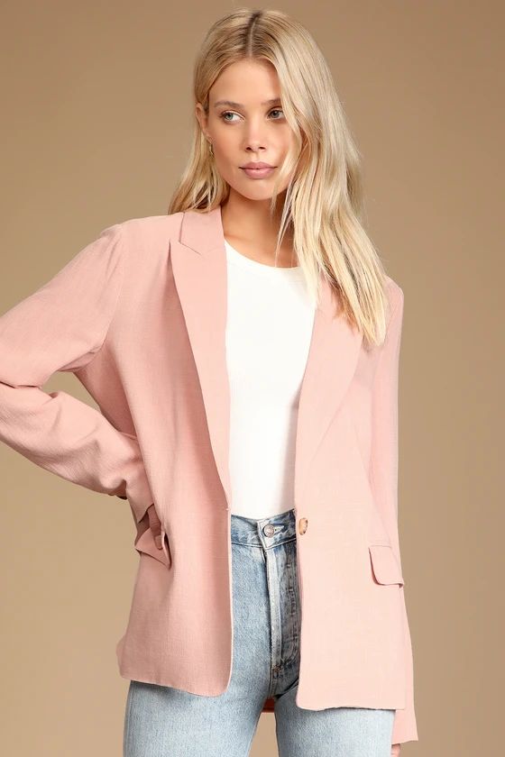 Bold Touch Mauve Pink Blazer | Lulus (US)