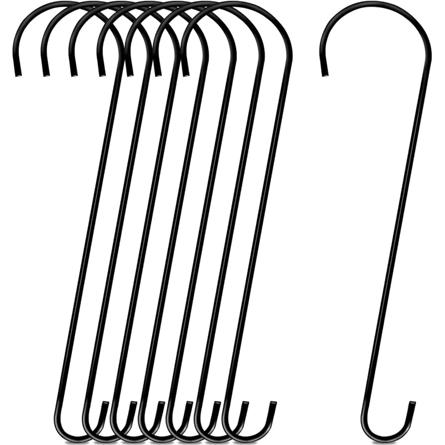 8 Pack 24 Inch Large Tree Branch Hooks Long S Hooks for Hanging Plants, Bird Feeder Hook for Tree... | Amazon (US)