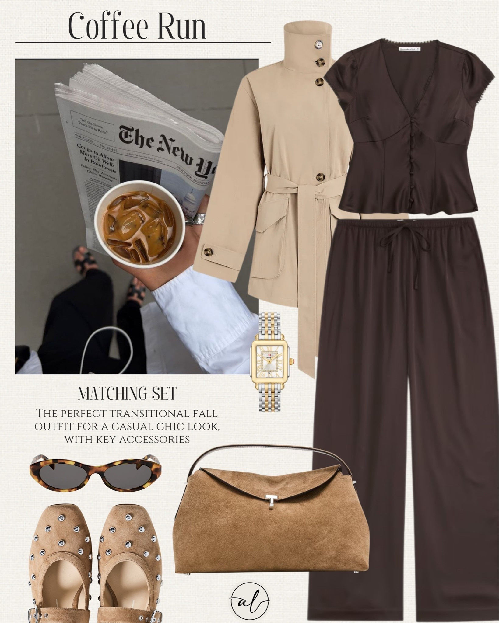 Coffee Run - Marching Set 
The perfect transitional fall outfit for a casual chic look with key accessories

#LTKU #LTKSeasonal #LTKootd