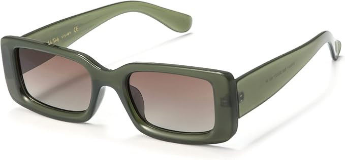 veda Tinda Rectangle Sunglasses Womens and Men Trendy 90s Cool Retro Square TAC Polarized Lenses ... | Amazon (US)