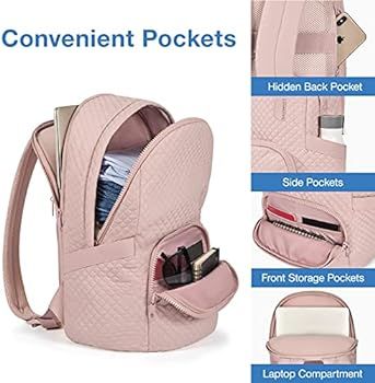 Laptop Backpack Womens Back Pack 15.6 Computer Bag, Anti-theft Backpacks for Work School Business... | Amazon (US)