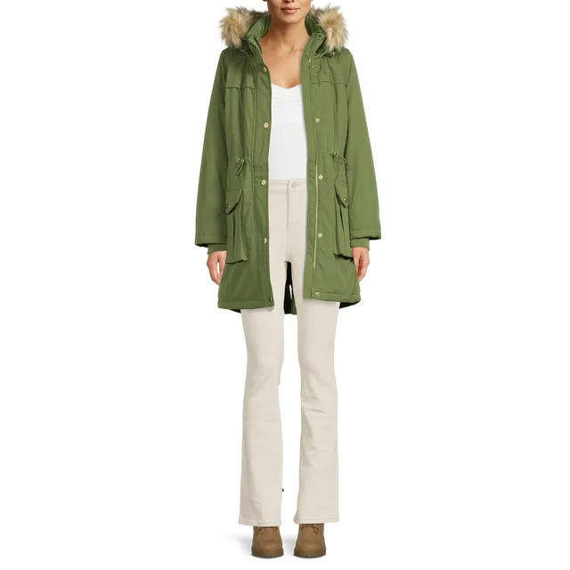 Time and Tru Women's and Women's Plus Heavyweight Anorak Coat with Hood | Walmart (US)