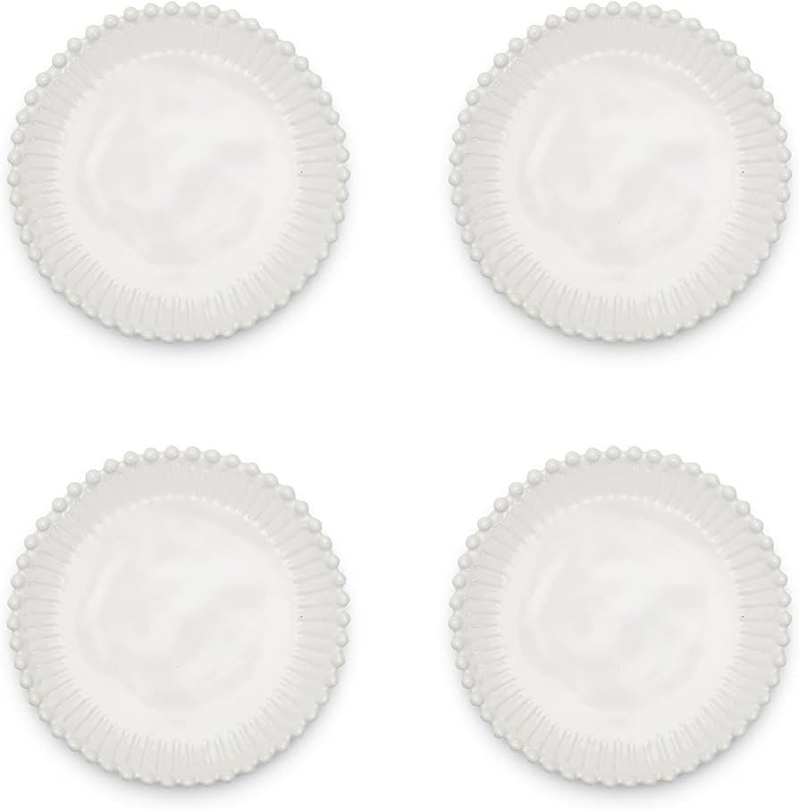 Two's Company Heirloom Set of 4 Pearl Edge Dessert Plates | Amazon (US)