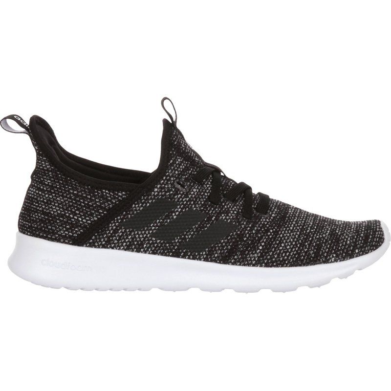 adidas Women's Cloudfoam Pure Shoes Black/White, 8.5 - Women's Athletic Lifestyle at Academy Sports | Academy Sports + Outdoor Affiliate