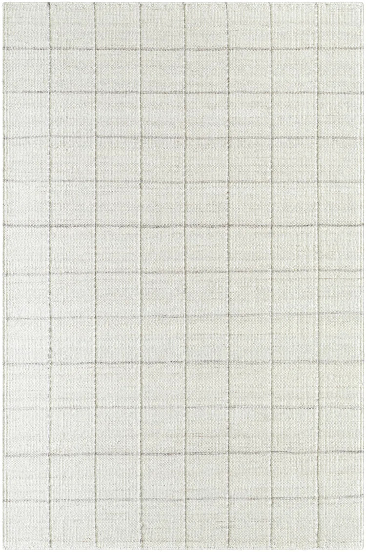 Bartow Geometric Wool Area Rug in Ivory/Gray | Wayfair North America