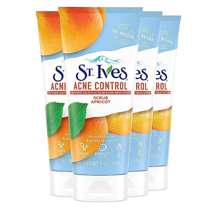 St. Ives Face Scrub For Healthy-Looking Skin Apricot Face Wash Scrub With Salicylic Acid and 100%... | Amazon (US)