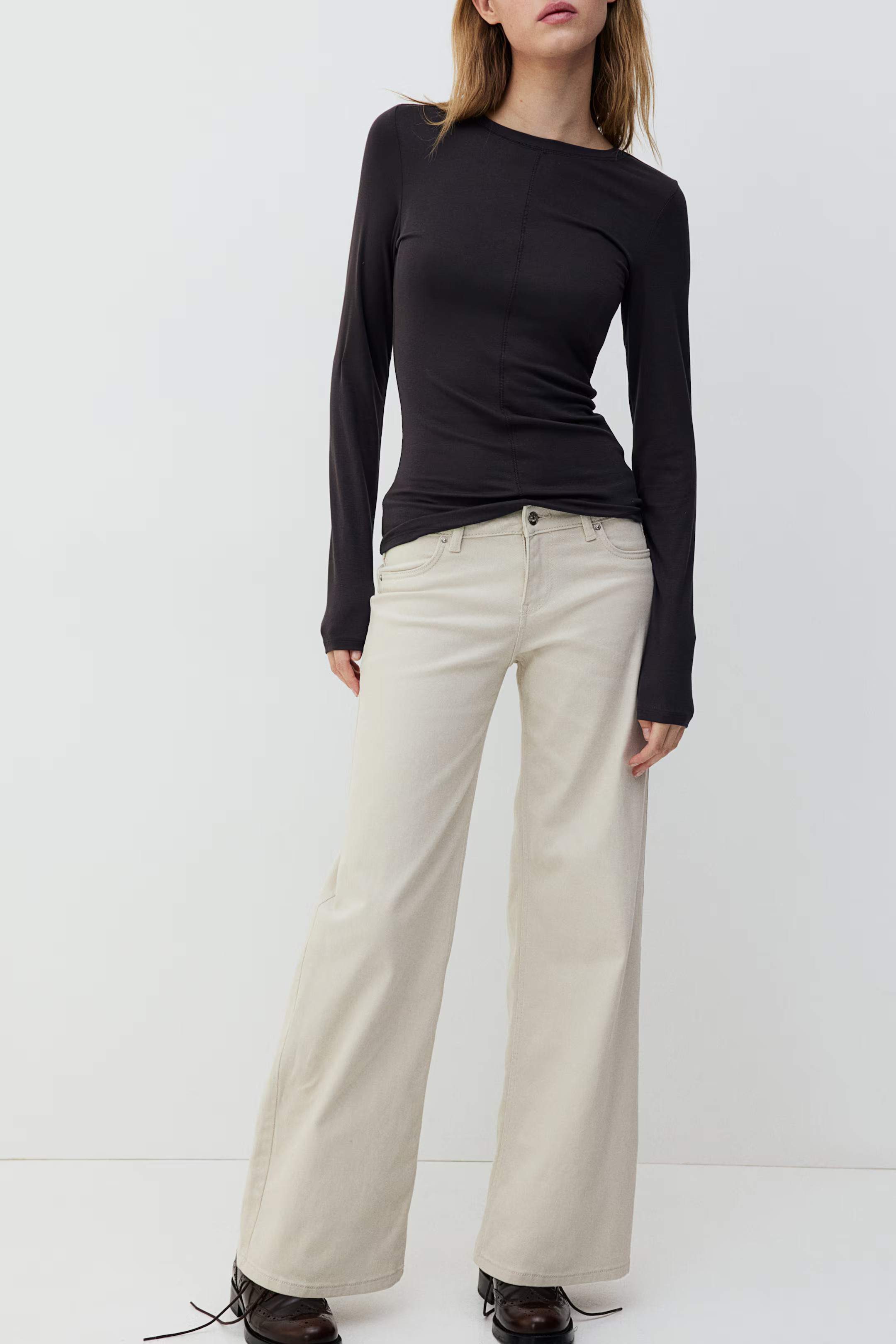 Low-waist Twill Pants | H&M (US + CA)