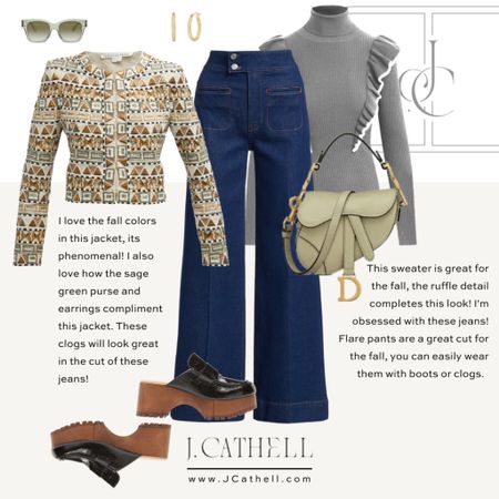 This jacket paired with the wide leg denim, loafer inspired clogs and all the little touches make this a sophisticated look.

#LTKSeasonal #LTKstyletip #LTKshoecrush