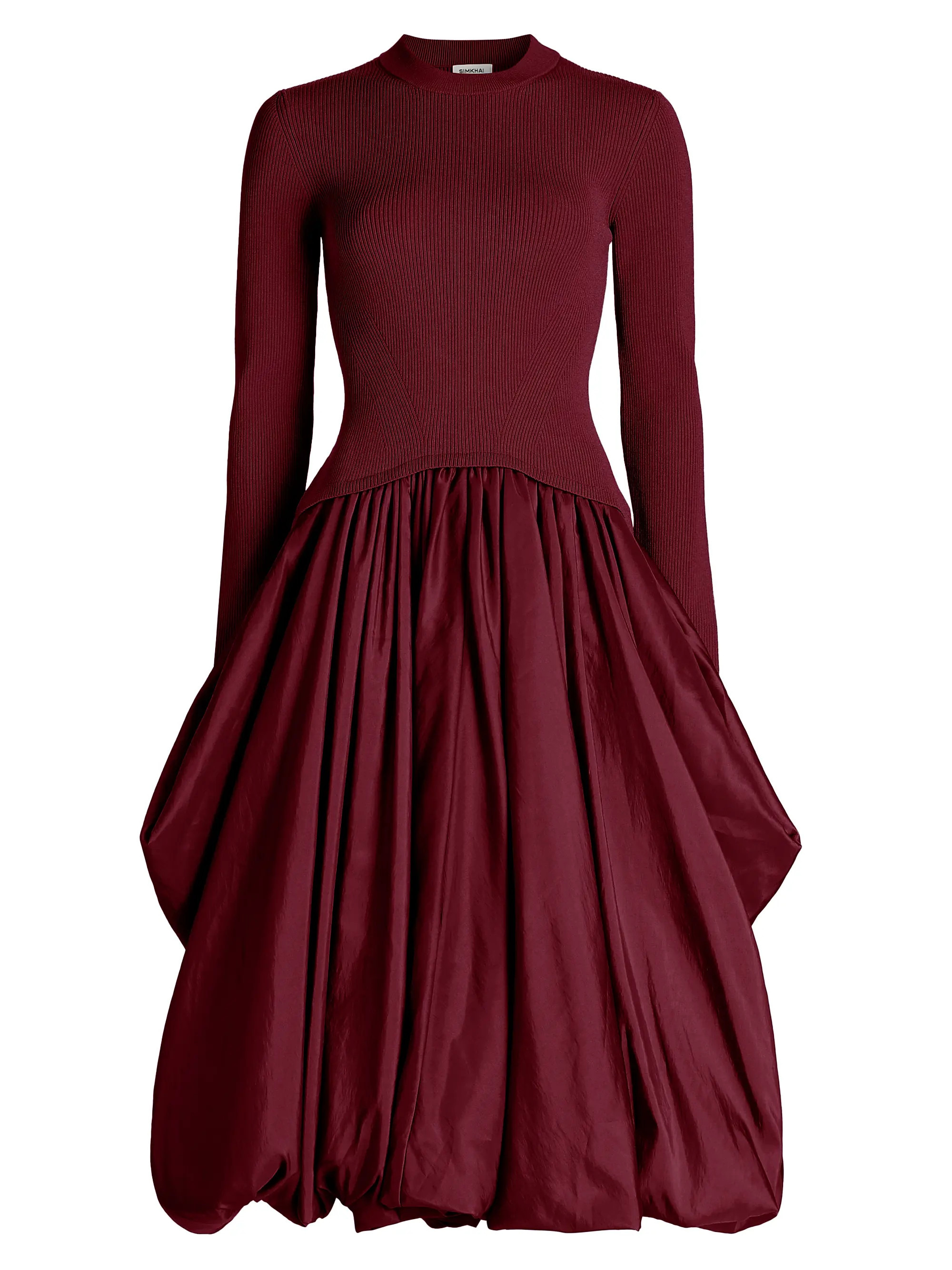 Kenlie Mix Media Balloon Cocktail Dress | Saks Fifth Avenue