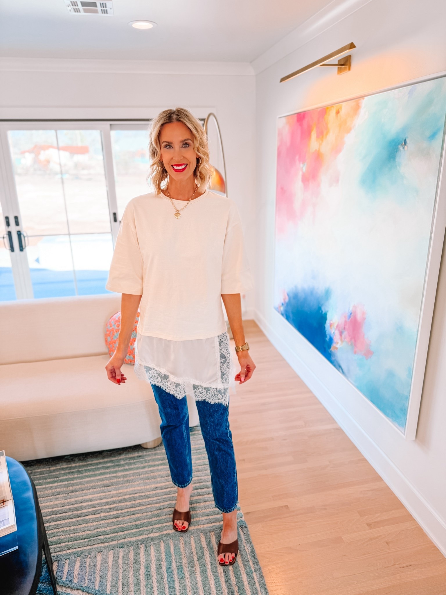 How pretty is this lace combination T-shirt from Amazon? 

Spring style / Dark was denim / Classic style / Women’s sandal 

#LTKgrwm #LTKootd