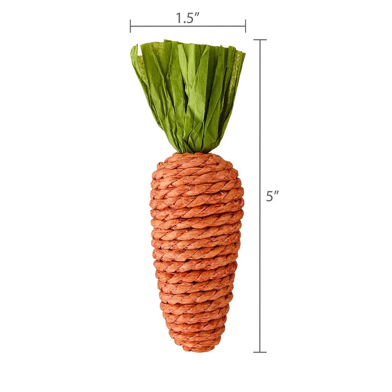Paper Carrot Tabletop Decoration, Orange and Green, 5", Easter by Way To Celebrate | Walmart (US)