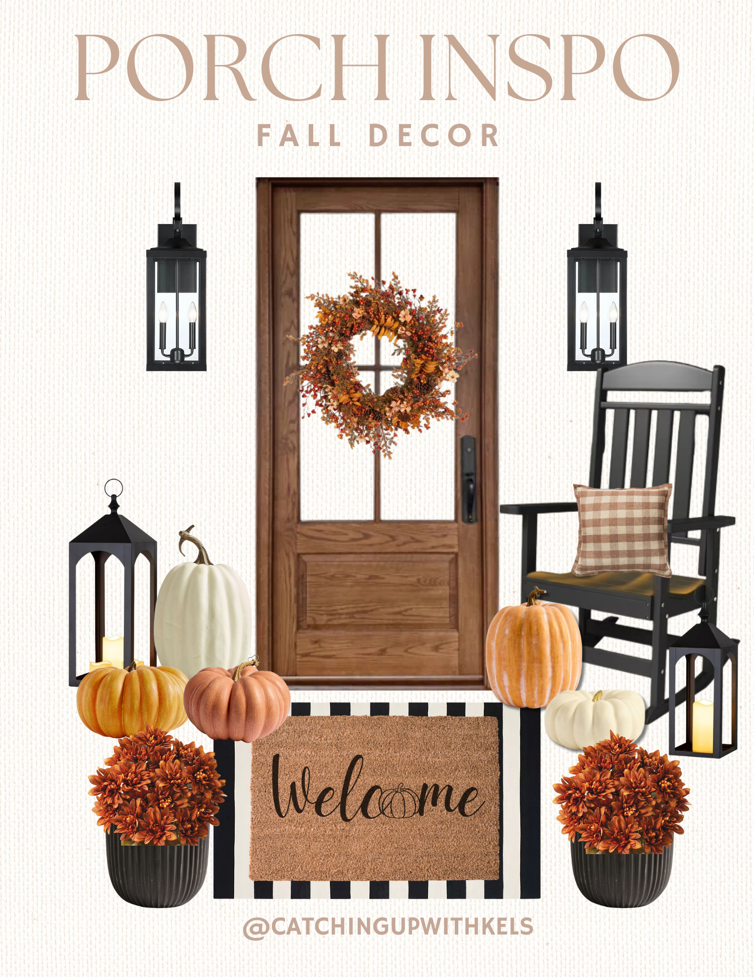 Fall vibes start at the front door 🍂🏡 Cozy pumpkins, warm tones, and all the autumn charm to welcome the season in style! #LTKFall #FallPorchDecor 

 

#LTKHome