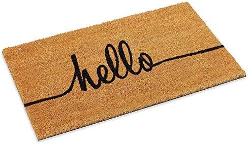Kempf Hello Greeting Coco Front Door mat Two Sizes 18" x 30" and 18" x 47" (18" x 47") | Amazon (US)