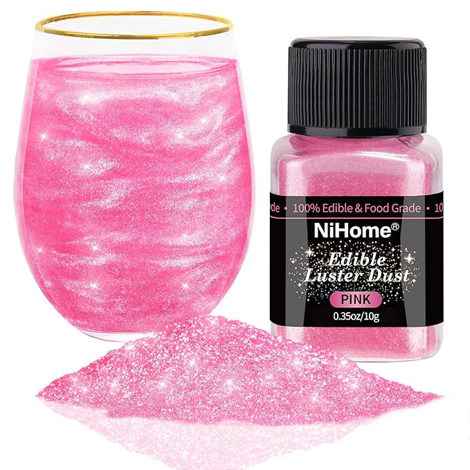 NiHome Edible Food-Grade Glitter Powder Glimmer Luster Dust Metallic Fancy Food Decorating Sprink... | Amazon (US)