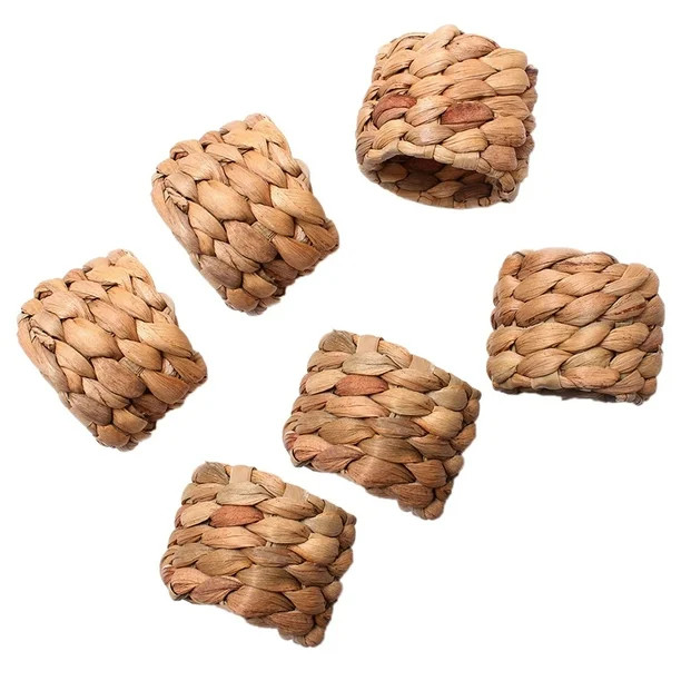 Water Hyacinth Woven Napkin Ring,Handmade Braided Grass Napkin Ring,Farmhouse Serviette Buckle Ho... | Walmart (US)