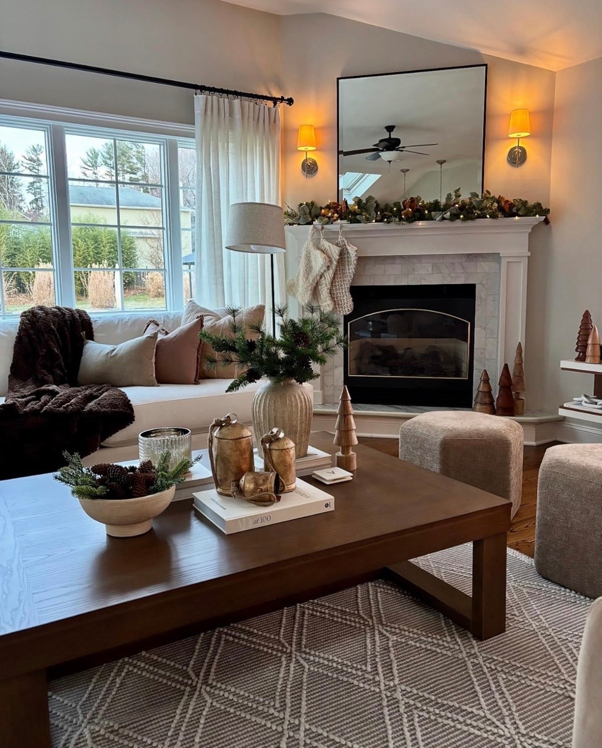 Pottery Barn Inspired Holiday Living Room Decor featuring budget-friendly holiday decor from Amazon!#LTKHoliday

#LTKSeasonal #LTKSaleAlert #LTKHome