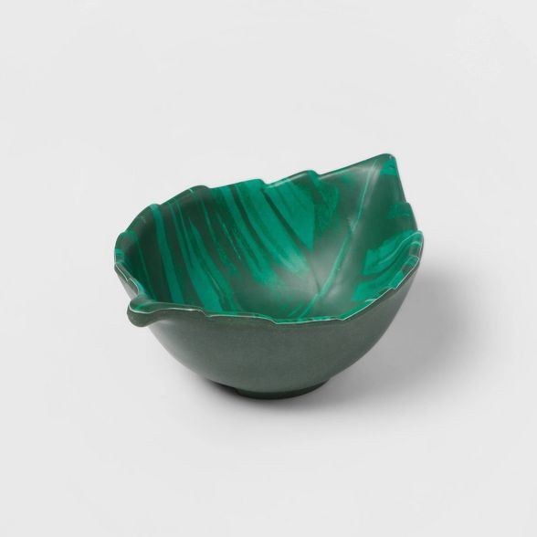 7.5oz Bamboo Melamine Leaf Mini Snack Bowl Green - Opalhouse™ | Target