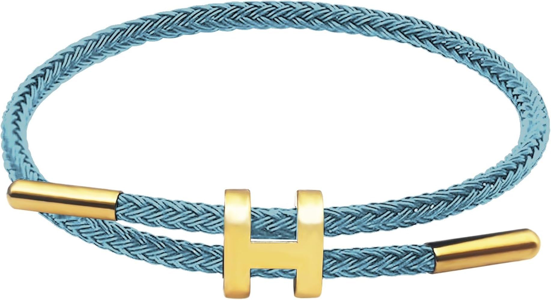 Adjustable Bracelet Rope Bracelet for Women Tatanium Steel Bracelet Gold Plated Jewelry Stainless... | Amazon (US)