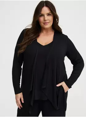 Super Soft Drape Front Cardigan | Torrid (US & Canada)