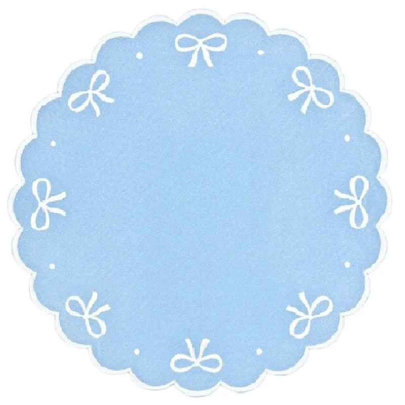 Juliet Bows Placemat in Blue | The Well Appointed House, LLC