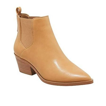 Women's Western Pointed Chelsea Ankle Boots - Camel Tan (10) | Walmart (US)