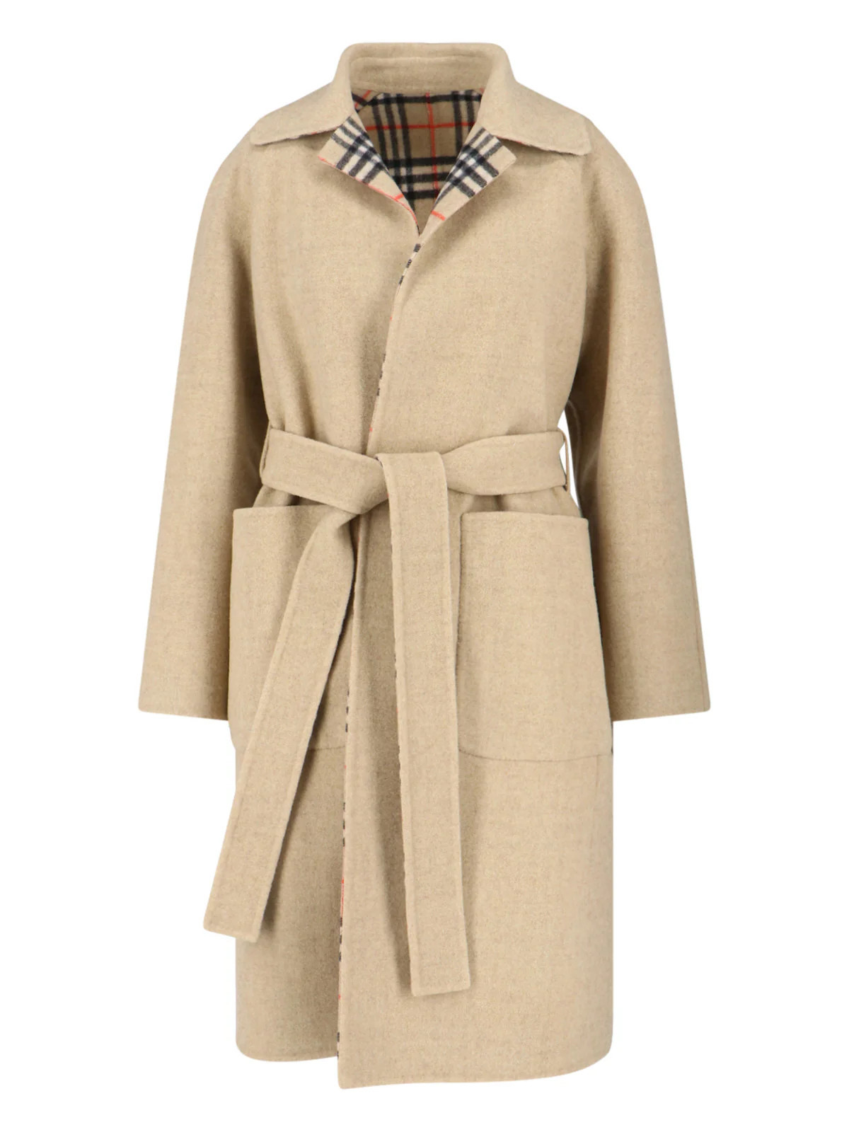 Burberry Reversible Wool Coat — Beige | Italist Inc.