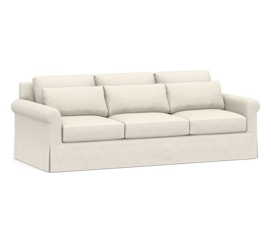 York Deep Roll Arm Slipcovered Side Sleeper | Pottery Barn (US)