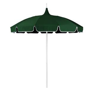 California Umbrella 8.5 ft. White Aluminum Commercial Pagoda Market Patio Umbrella with Fiberglass R | The Home Depot