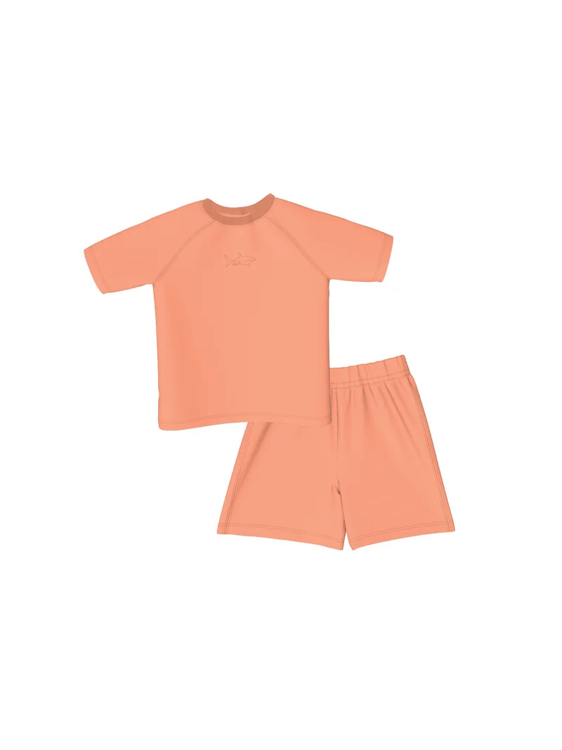 Wonder Nation Boys Short Sleeve French Terry Outfit Set, 2-Piece, Sizes 4-10 | Walmart (US)