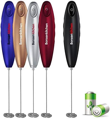 Bonsenkitchen Handheld Milk Frother, Electric Hand Foamer Blender for Drink Mixer, Perfect for Bu... | Amazon (US)