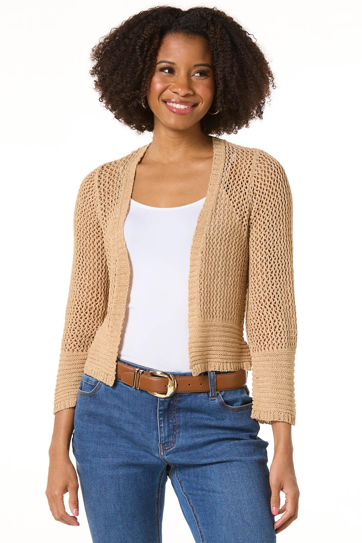 Open Stitch Cardigan Kimono | Cato Fashions
